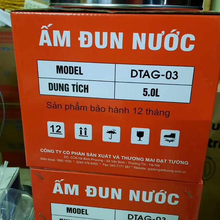 [ HÀNG CHÍNH HÃNG ] Ấm Đun Nước Bếp Từ Bếp Gas ĐẠT TƯỜNG 5 lít (có còi báo),Siêu nấu nước inox đáy từ bền,đẹp,giá rẻ