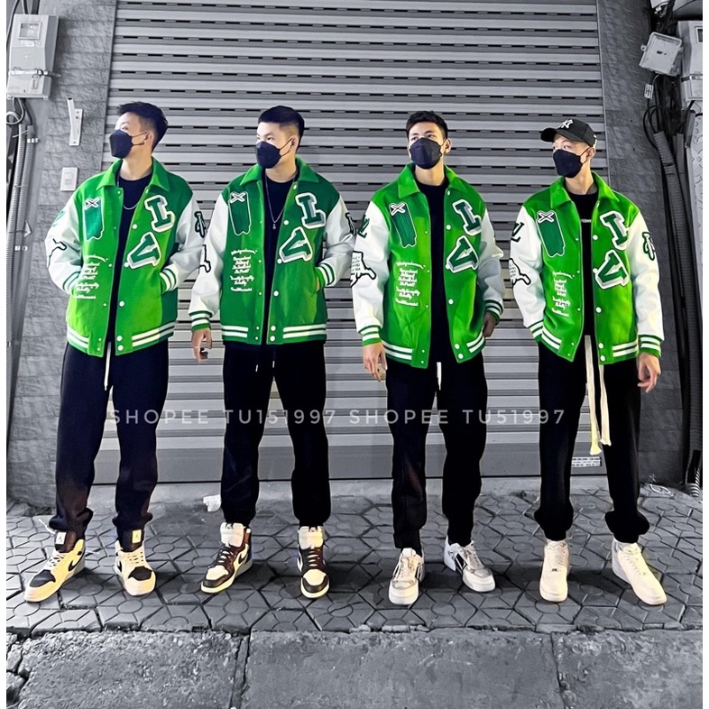 VARSITY JACKET BOMBER UNDERTRAP - BOMBER NỈ UNDERTRAP XANH DƯƠNG SIÊU HOT