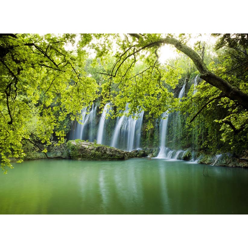 Tranh phong cảnh thác nước thiên nhiên tươi đẹp 3D