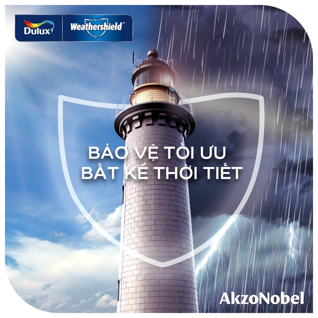 Sơn nước tường ngoại thất - Siêu Cao cấp - Dulux Weathershield - Bề mặt mờ - 1L