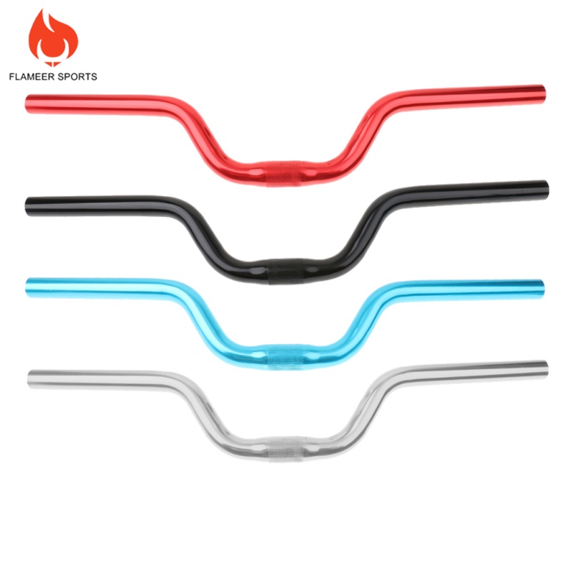 Flameer Sports Alloy Mountain Bike Cycling Fixed Gear Riser Handlebars 25.4mm 52cm Red