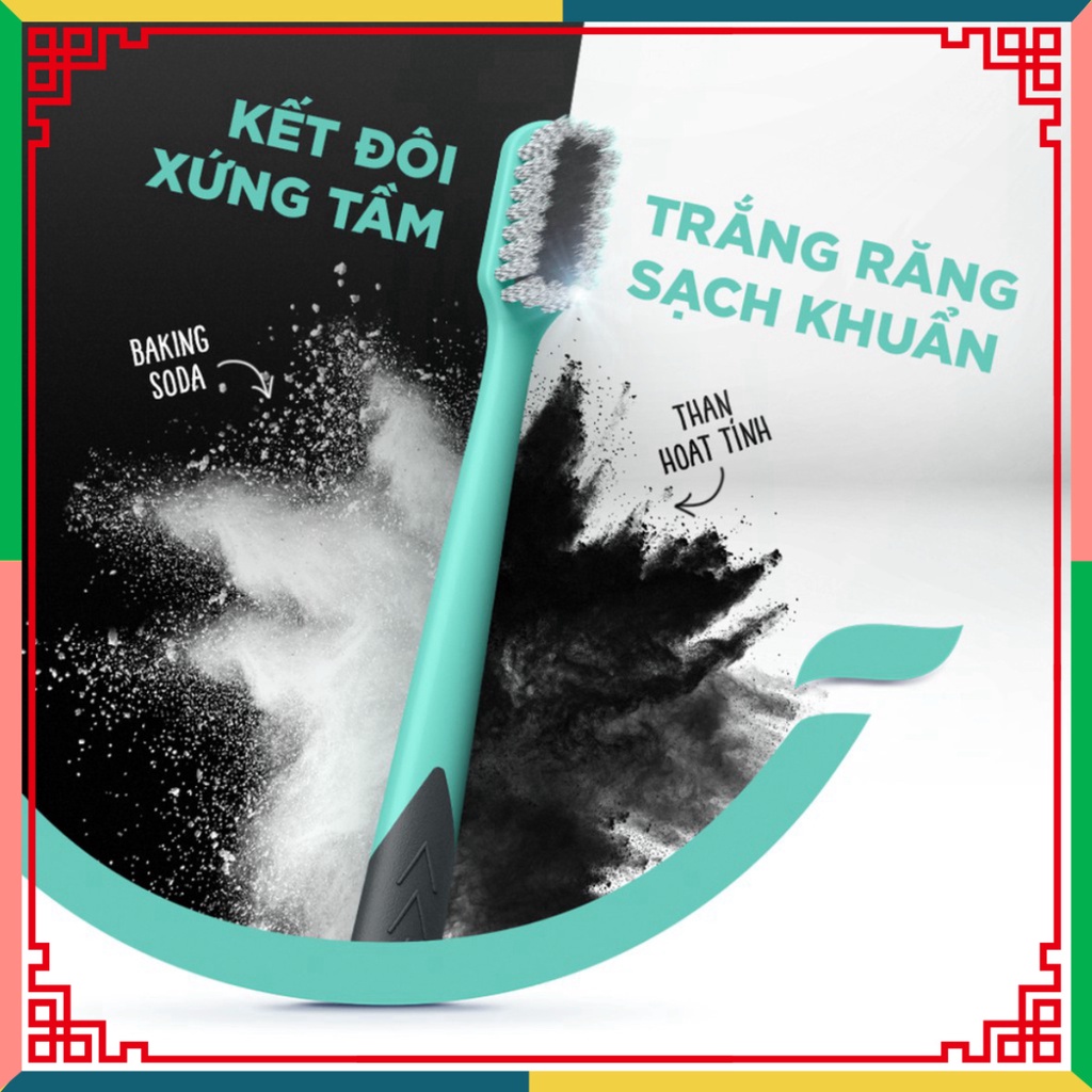 Combo 3 Bàn chải đánh răng P/S Detox Trắng Răng với lông chải xoắn kép phủ Baking Soda giúp trắng răng tự nhiên ( Đại lý