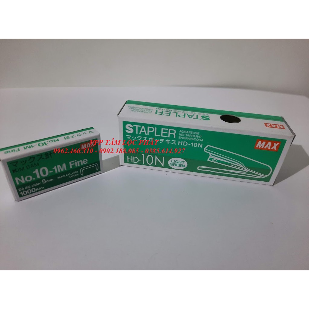 Dập ghim số 10 Max HD-10N tặng kèm đạn ghim, CHÍNH HÃNG