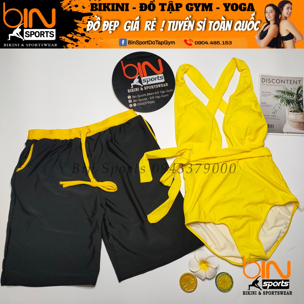 Đồ Bơi Cặp Nam Nữ Mặc Đi Biển Bin Sports CB060