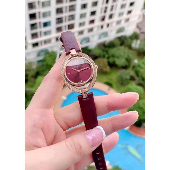 Đồng Hồ Nữ Swarovski red Rose gold 5376839