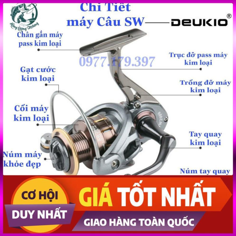 [Xả Kho 3 Ngày] Máy Câu Cá Deukio SW Độ Núm Tròn _Full Kim Loại_ Cực Chất,Siêu Khỏe