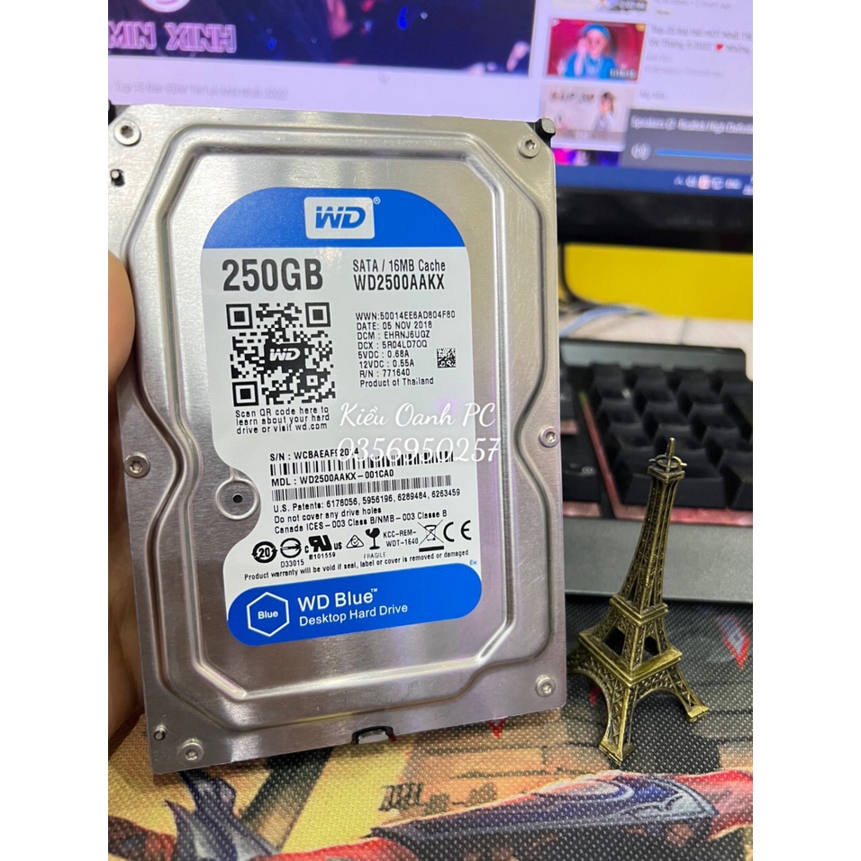 Ổ cứng HDD Seagate 250Gb SATA3 7200rpm - Mới bảo hành 24 tháng - Tặng cáp Sata 3.0