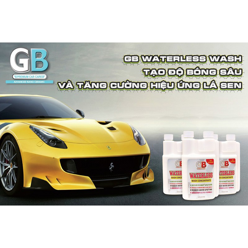 GB - Wax bóng bảo dưỡng sơn xe ô tô cao cấp Waterless tiết kiệm, có pha