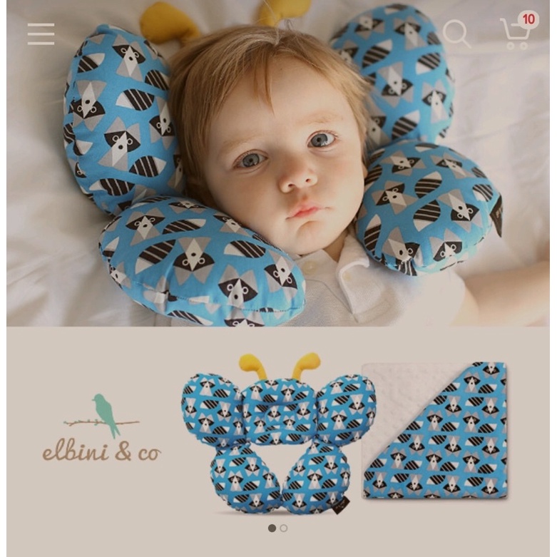 Gối đỡ đầu bé đi xe đẩy, xe ô tô Hàn quốc