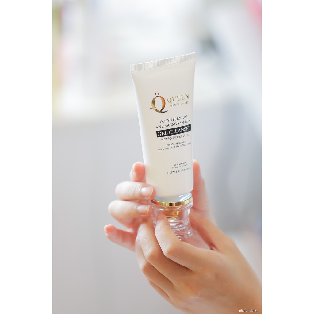 Gel rửa mặt cao cấp nhụy hoa nghệ tây chống lão hóa Queen Japan Cosmetics-Sửa rửa mặt da nhạy cảm | BigBuy360 - bigbuy360.vn