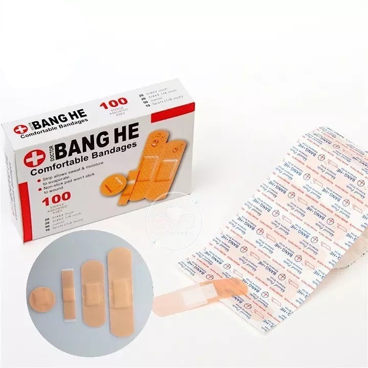 Hộp 100 Miếng Băng Cá Nhân Dán Vết Thương Nhiều Kích Thước Phù hợp Nhiều Mục Đích Tiện Lợi Cho Gia Đình