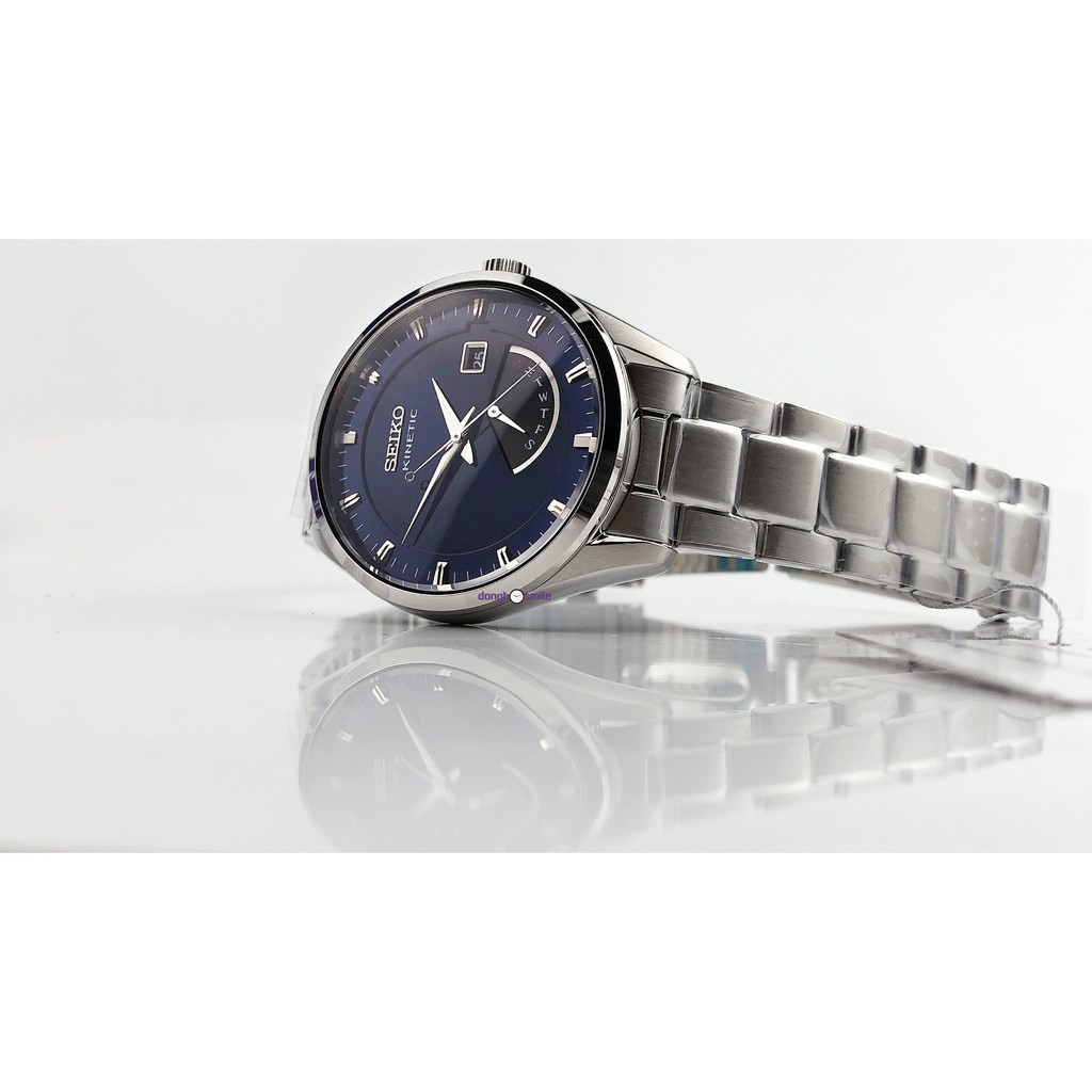 Đồng hồ nam Seiko kinetic SRN047P1 mặt số xanh navy