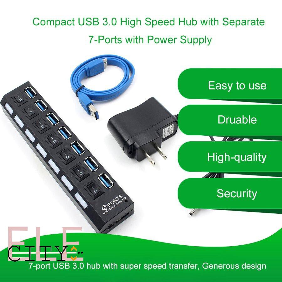 POWER Bộ Chia 7 Cổng Usb 3.0 107ele Chất Lượng Cao