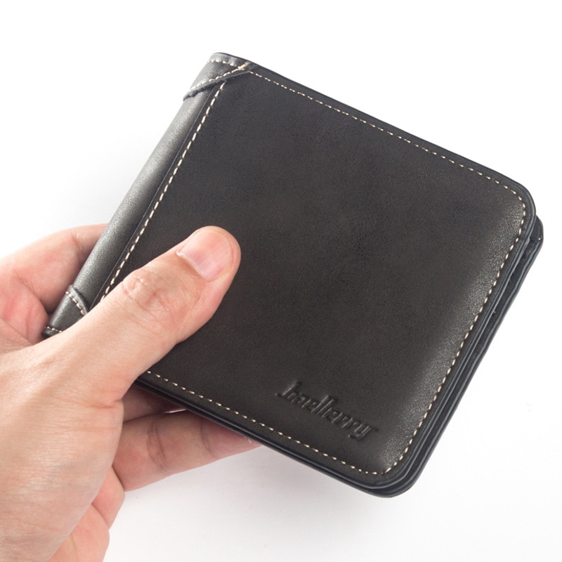 Wemitom Vintage Men Leather Brand Luxury Wallet Leather Short Slim Male Ví tín dụng Chủ thẻ tín dụng Coin Pocket
