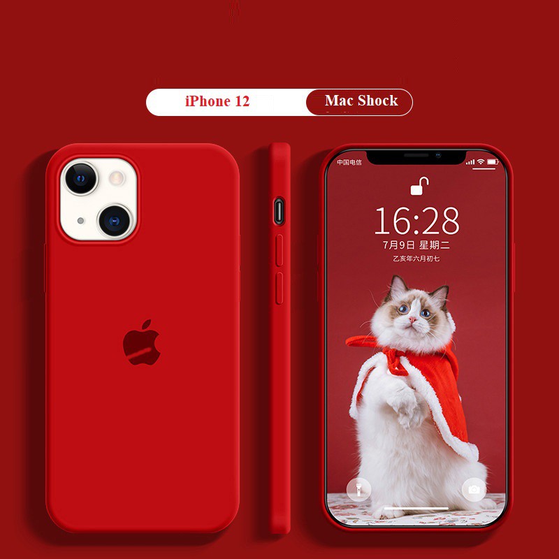 Ốp lưng chống bẩn Iphone Full viền Logo Táo 12 mini/ 12 Pro/ 12/ 12 Promax - Mac Shock | BigBuy360 - bigbuy360.vn