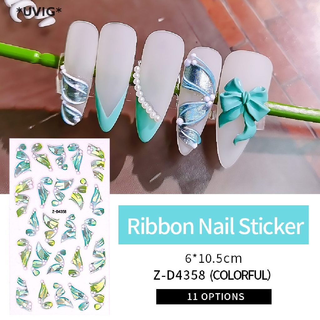 [[UVIG]] 5D Three-dimensional Ribbon Nail Stickers Nail Decals DIY Nail Art Decorations [Hot Sell]