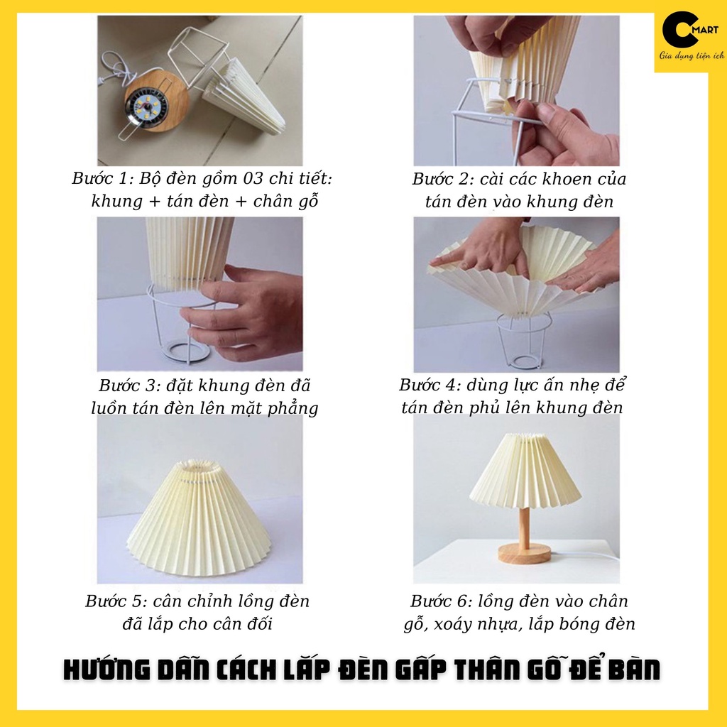 Đèn Chân Gỗ Để Bàn Phong Cách Bắc Âu