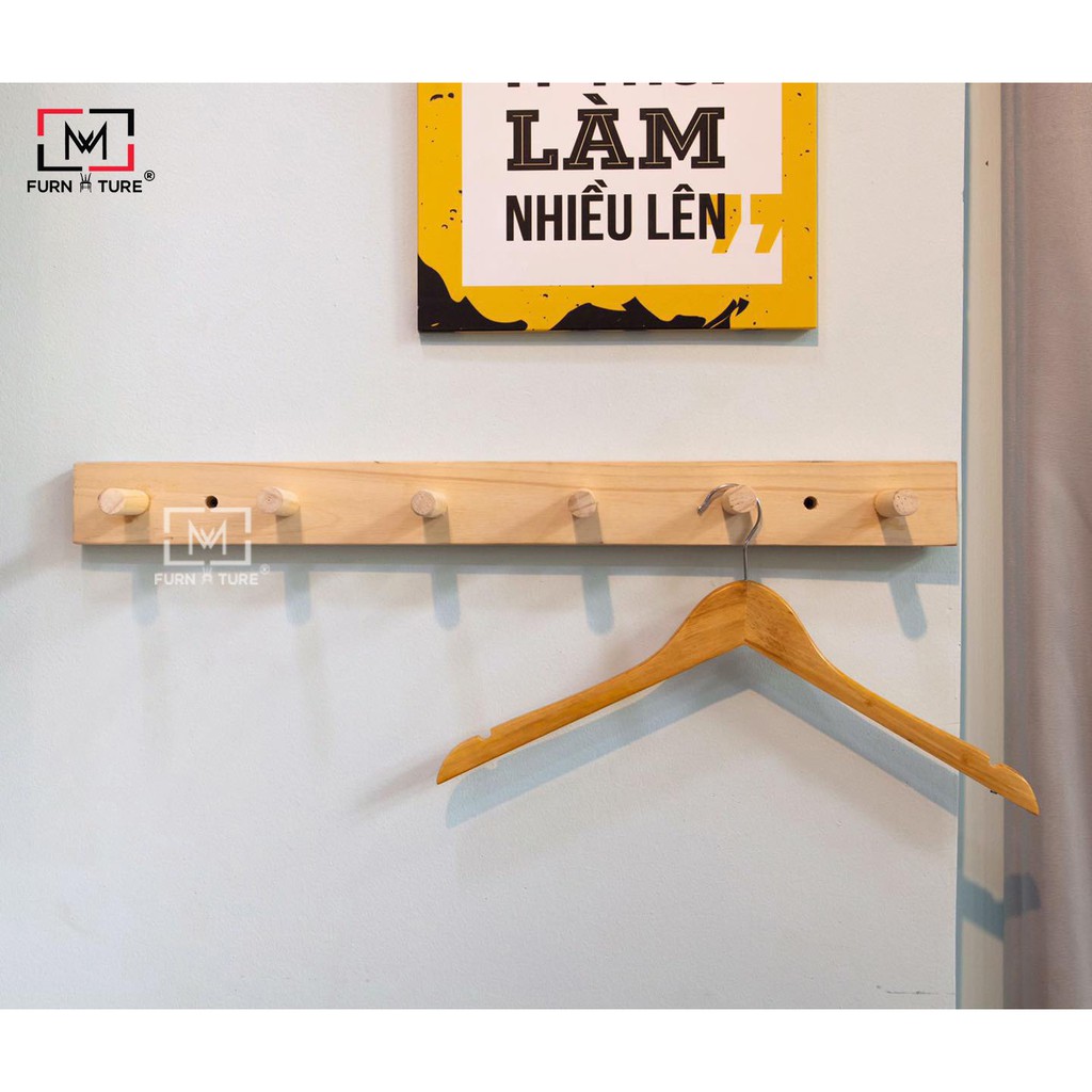 Móc gỗ gắn tường treo đồ phụ kiện thời trang thương hiệu MW FURNITURE - Pin Wall