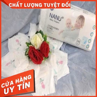 Tả Nanu  [ CHÍNH HÃNG ] Tả Siêu Mỏng, Thấm Hút Tốt , Chống Hăm Hiệu Qủa. Combo50M/50L/50XL/50XXL/50XXXL.
