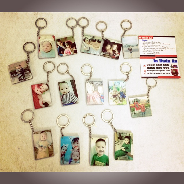 Móc khoá mica in 2 mặt