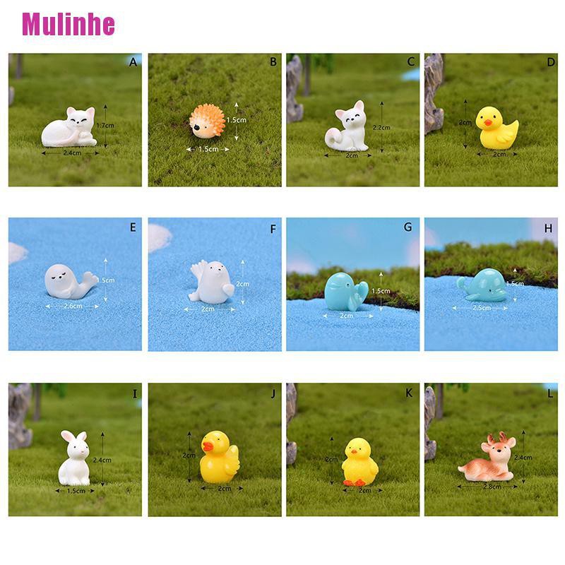 Bộ 2 Đồ trang trí Động Vật Mini Dùng Trang Trí Sân Vườn DIY