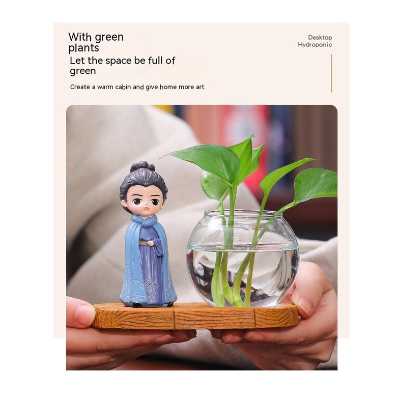 Búp Bê Thủy Canh Để Bàn Trang Trí Phong Cách Trung Hoa Dễ Thương