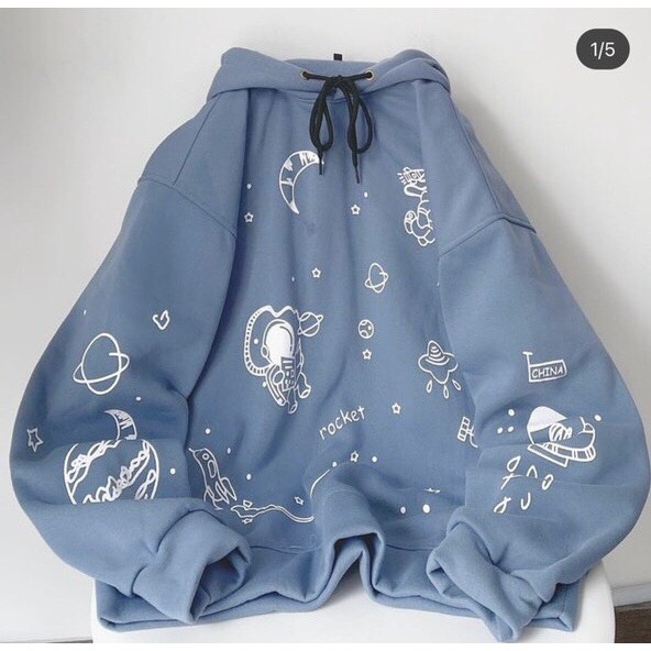 Áo  Hoodie Vũ Trụ Dáng Rộng Unisex Hot Hit | BigBuy360 - bigbuy360.vn