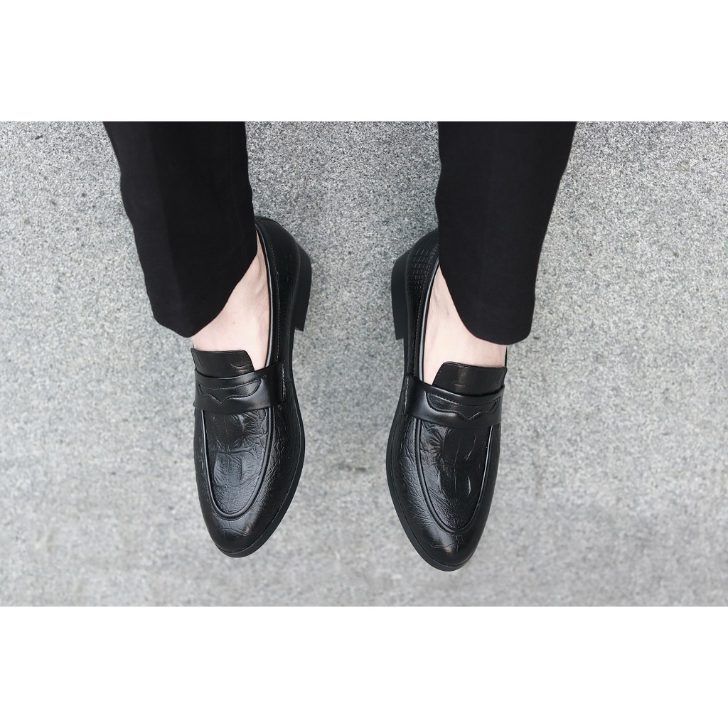 Giày Da Nam,giày lười nam,giày nam đẹp đai khoét xả kho giá gốc mã L179 | BigBuy360 - bigbuy360.vn