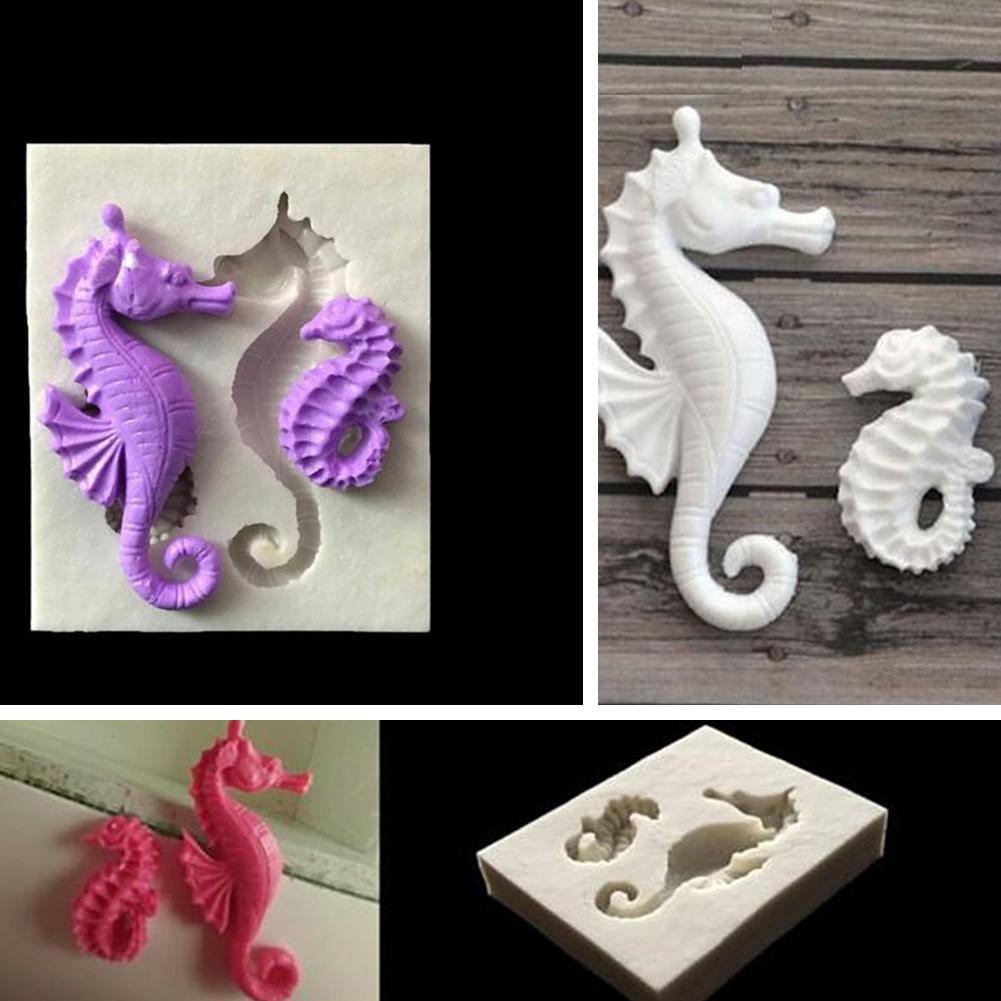 Khuôn silicon làm kẹo đường hình cá ngựa