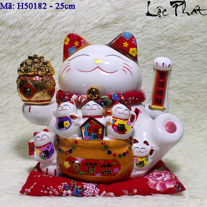 [ Giá gốc] Mèo Thần Tài vẫy tay may mắn - cao 20cm - 26cm
