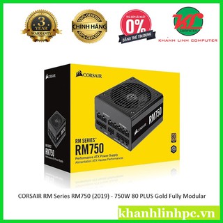 Combo nguồn máy tính corsair rm750 - 750w 80 plus gold fully modular mới 100% chính hãng 95