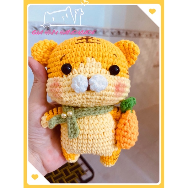 Hổ móc khoá len handmade