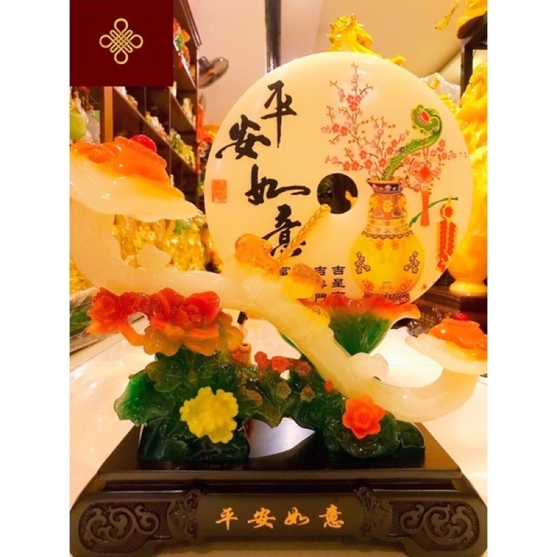 Gậy như ý đồng điếu ngọc tài phú cao43 dài39 rộng13
