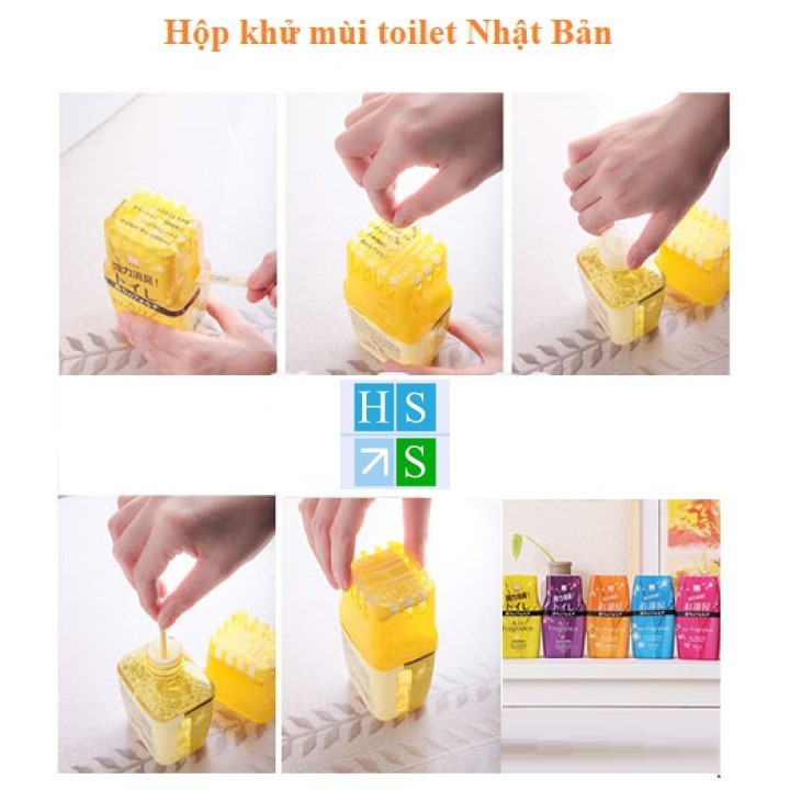 Khử mùi toilet Nhật Bản Air Fragrance (200ml) Sáp thơm phòng tự nhiên (Hương Lavender, Hoa hồng, Chanh hoặc Bạc Hà)