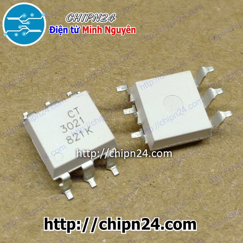 [2 CON] IC MOC3021 SOP-6 Trắng (SMD Dán) (CT3021S 3021)