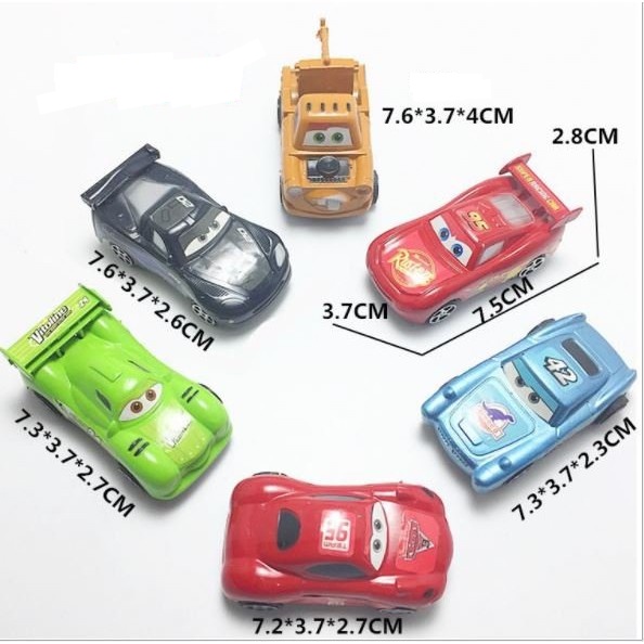 Phụ kiện bánh sinh nhật bánh kem - xe cảnh sát ( 6 chiếc 1 sét )