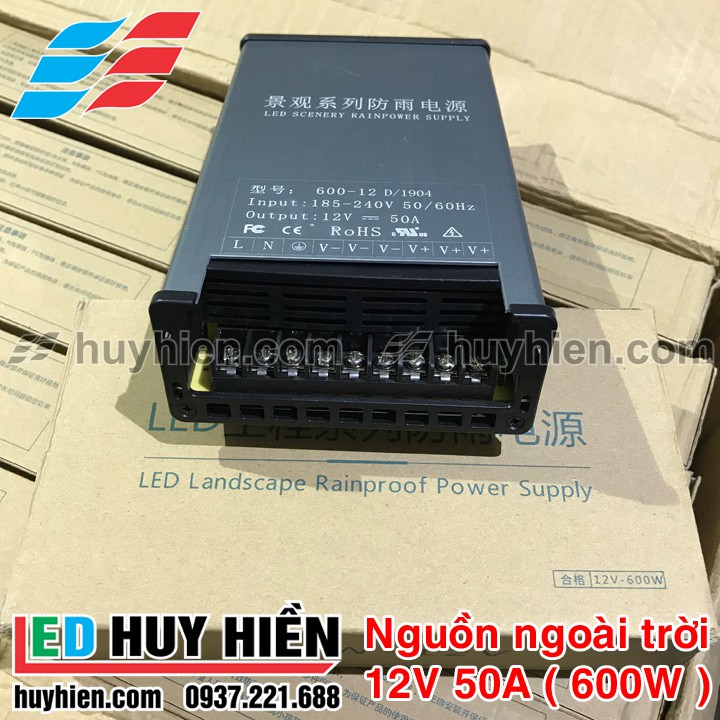 Nguồn Led 12V 50a ngoài trời vỏ nhôm _ Nguồn Led 12V 600W (50A) ngoài trời | BigBuy360 - bigbuy360.vn