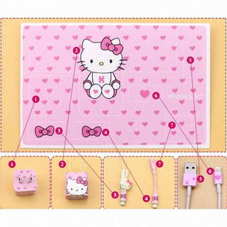 Bộ Decal Dán - Dây Quấn 3 Màu & Nút Bảo Vệ Hình Thú Phần 1 (Không Kèm Cốc - Cáp - Tai Nghe) [The Nox]