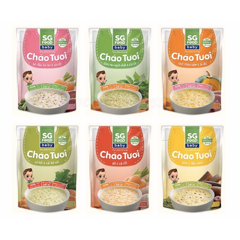 [Nhiều Vị] Cháo Tươi SG Food Cho Bé Từ 10m+