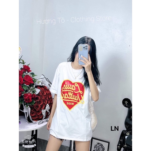Áo phông tim đỏ luôn vui LN11