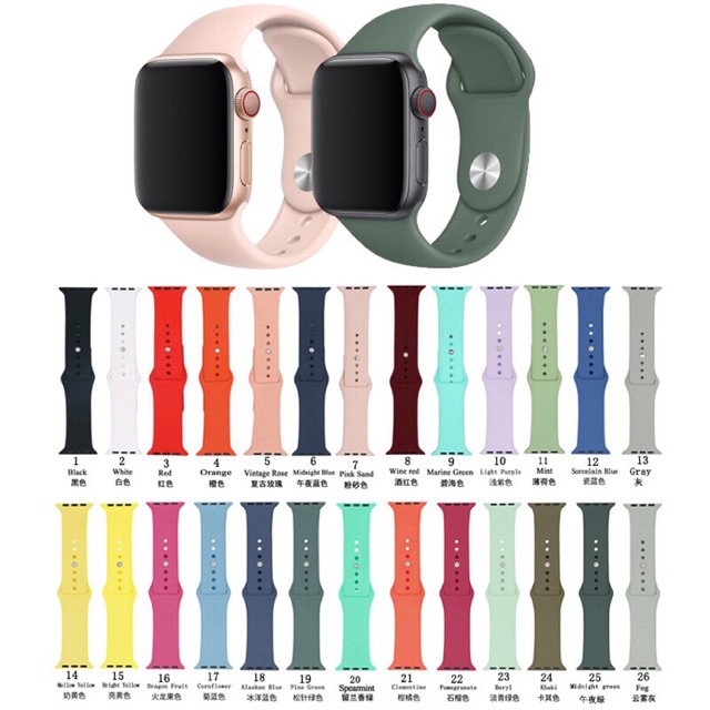 Dây đeo silicon cho đồng hồ app watch