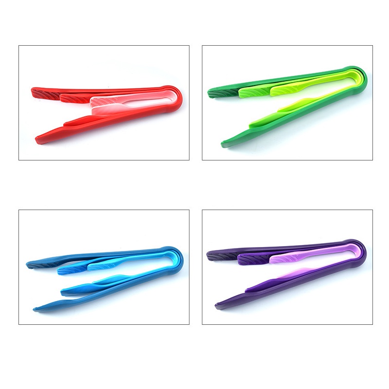 Set 3 kẹp gắp thức ăn bằng nhựa chống trượt tiện lợi