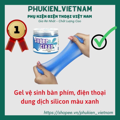 Gel vệ sinh bàn phím máy tính Super clean ( loại xanh nước biển cao cấp )