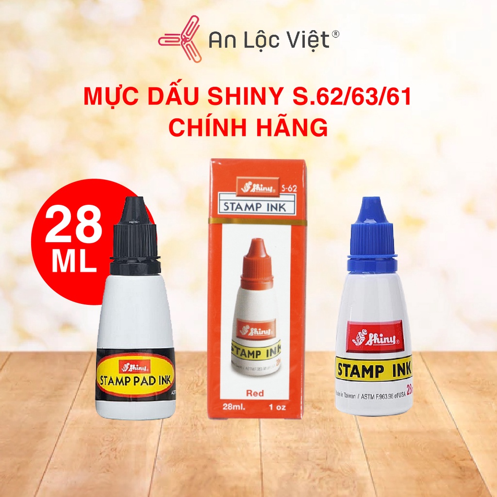 Mực dấu Shiny S.62/63/61 chính hãng (chai 28ml)