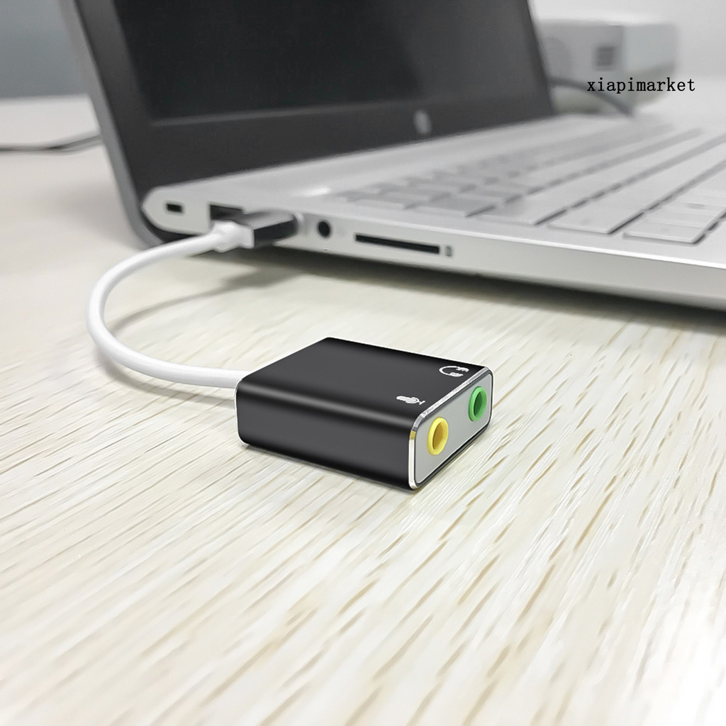 Đầu Chuyển Đổi Thẻ Âm Thanh Usb Type C Sang Aux Jack 3.5mm 7.1 Cho Máy Tính