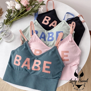 Áo bra hai dây chữ U croptop BABE