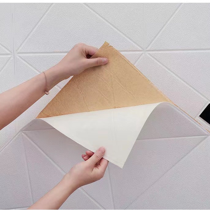 Miếng Dán Tường Bằng Xốp Giả Gạch 3D Tự Dính Trang Trí Phông Nền tv