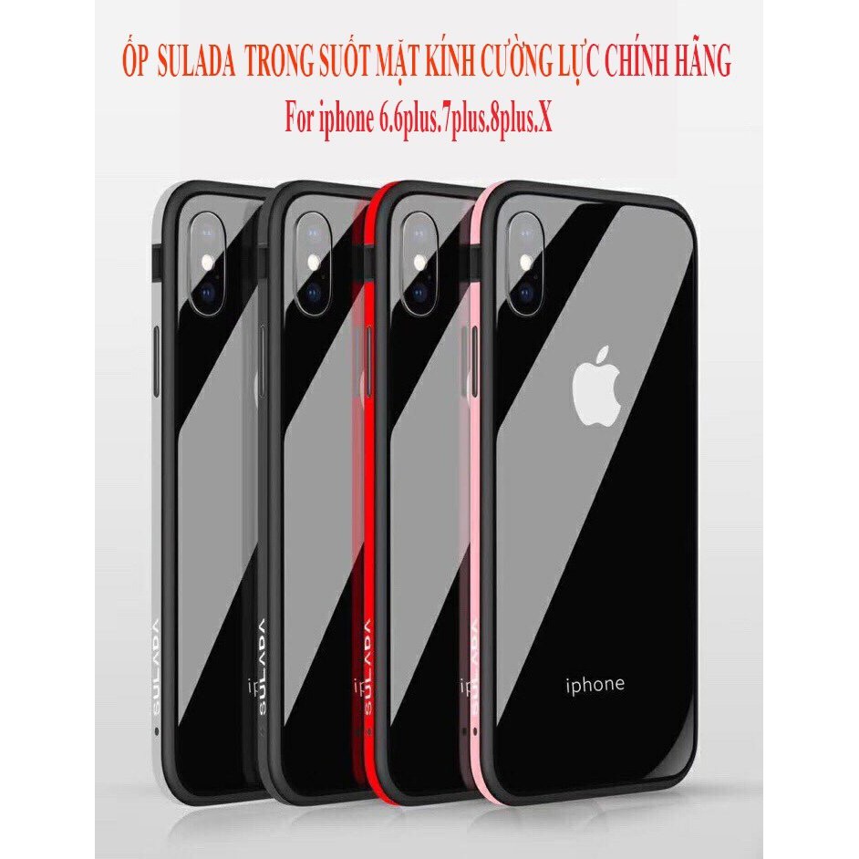 ✅ Ốp lưng trong suốt Cao cấp 🍬 chính hãng Sulada iphone 6 6plus 7plus x xs ✅