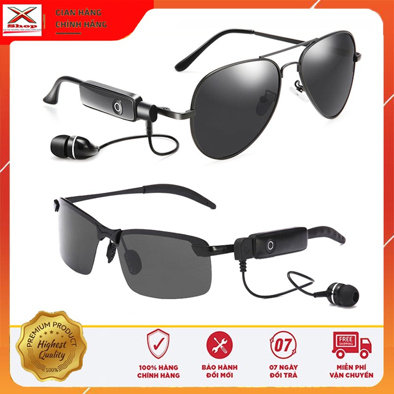Kính Mắt Kiêm Tai Nghe Bluetooth - Chất Liệu Polarized Chống Tia Cực Tím, Gọng Kim Loại, Tai Nghe Bluetooth Cực Đỉnh | BigBuy360 - bigbuy360.vn