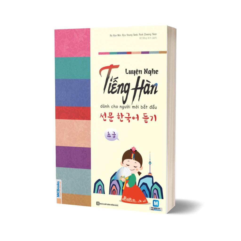 Sách - Combo 6000 câu giao tiếp tiếng Hàn theo chủ đề + Luyện Nghe Tiếng Hàn Dành Cho Người Mới Bắt Đầu + 500 Động Từ